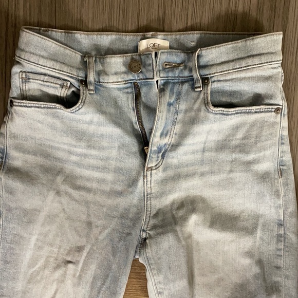LOFT High waist straight leg jeans- gently used - Picture 2 of 2